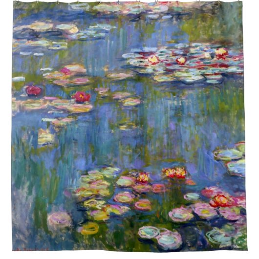 Water Lilies 1916, ingediend door Claude Monet Douchegordijn (Voorkant)