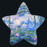 Water Lilies, 1919, van Claude Monet, Star Sticker<br><div class="desc">Water Lilies,  een beroemd schilderij van Claude Monet uit 1919,  met kleurgecoördineerde vaste kleuren roze-paars en monetblauw,  klaar om te mengen en te matchen.</div>