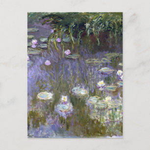 Water Lilies 1922 van Claude Monet, Frans, Paars, Briefkaart