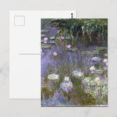 Water Lilies 1922 van Claude Monet, Frans, Paars, Briefkaart (Voorkant / Achterkant)