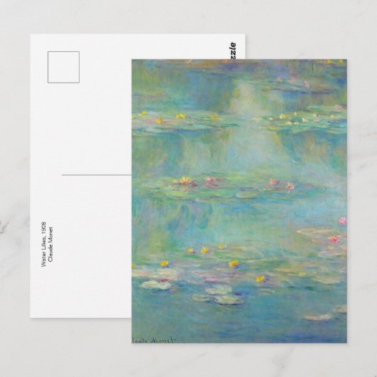 Water Lilies 3 van Claude Monet Briefkaart (Voorkant / Achterkant)