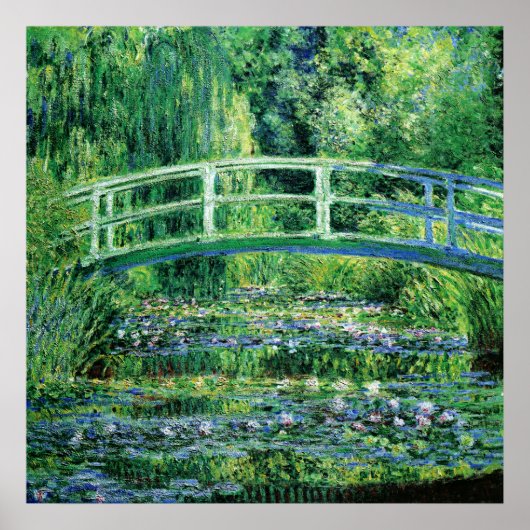 Water Lilies and Japanese Bridge, Claude Monet Poster (Voorkant)