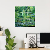 Water Lilies and Japanese Bridge, Claude Monet Poster (Thuiskantoor)