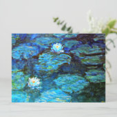 Water Lilies (blauw) van Claude Monet, Kaart (Staand voorkant)