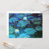 Water Lilies (blauw) van Claude Monet, Kaart (Voorkant / Achterkant in situ)