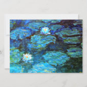 Water Lilies (blauw) van Claude Monet, Kaart (Voorkant)