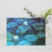 Water Lilies (blauw) van Claude Monet Kaart (Staand voorkant)