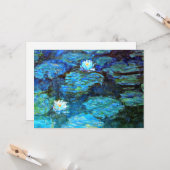 Water Lilies (blauw) van Claude Monet Kaart (Voorkant / Achterkant in situ)