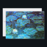 Water Lilies (blauw) van Claude Monet Kaart<br><div class="desc">Bekend schilderij van Claude Monet,  Water Lilies (blauw).</div>