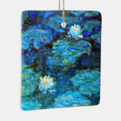 Water Lilies (blauw) van Claude Monet Keramisch Ornament (Rechts)