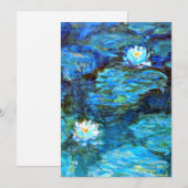 Water Lilies (blue) by Claude Monet Feestdagenkaart (Voorkant / Achterkant)