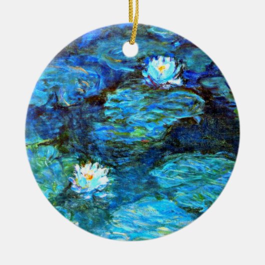 Water Lilies (blue) by Claude Monet Keramisch Ornament (Voorkant)