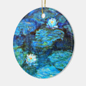Water Lilies (blue) by Claude Monet Keramisch Ornament (Links)