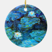 Water Lilies (blue) by Claude Monet Keramisch Ornament (Achterkant)