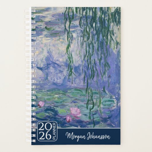 Water Lilies by Monet | Custom Text Planner (Voorkant)