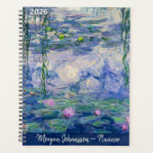 Water Lilies by Monet | Custom Text Planner (Voorkant)