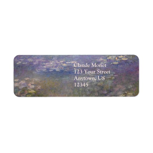 Water Lilies Claude Monet Etiket (Voorkant)
