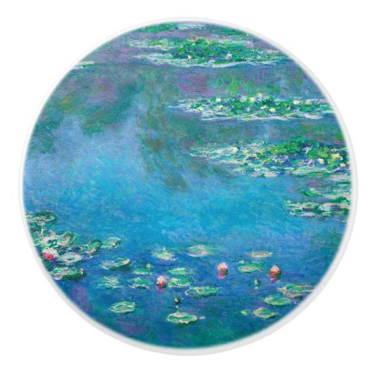 Water Lilies, Claude Monet Keramische Knop (Voorkant)