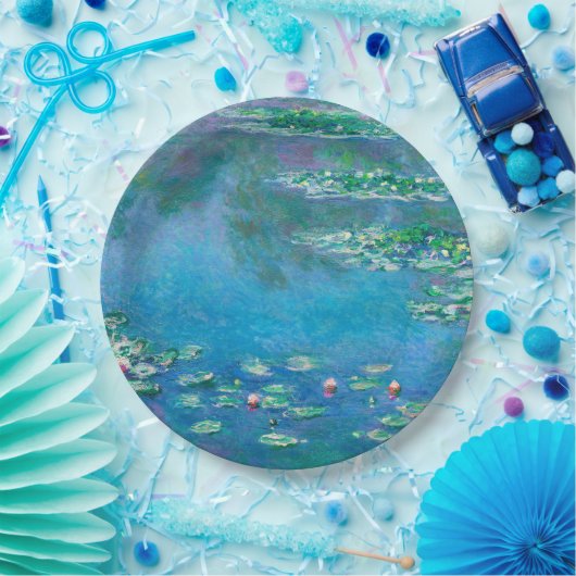 Water Lilies, Claude Monet Papieren Bordje (Feest)