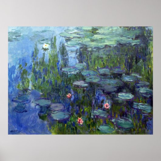 Water Lilies, Claude Monet Poster (Voorkant)