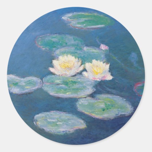 Water Lilies - Claude Monet Ronde Sticker (Voorkant)