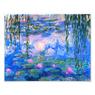 Water Lilies Claude Monet teruggezet Foto Afdruk
