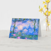 Water Lilies Claude Monet teruggezet Kaart (Gele Bloem)