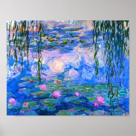 Water Lilies Claude Monet teruggezet Poster (Voorkant)