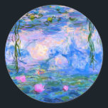 Water Lilies Claude Monet teruggezet Ronde Sticker<br><div class="desc">Water Lilies Claude Monet teruggezet</div>