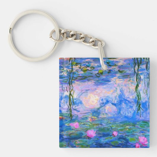 Water Lilies Claude Monet teruggezet Sleutelhanger (voorkant)