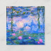 Water Lilies Claude Monet teruggezet Vierkante Visitekaartje (Voorkant)