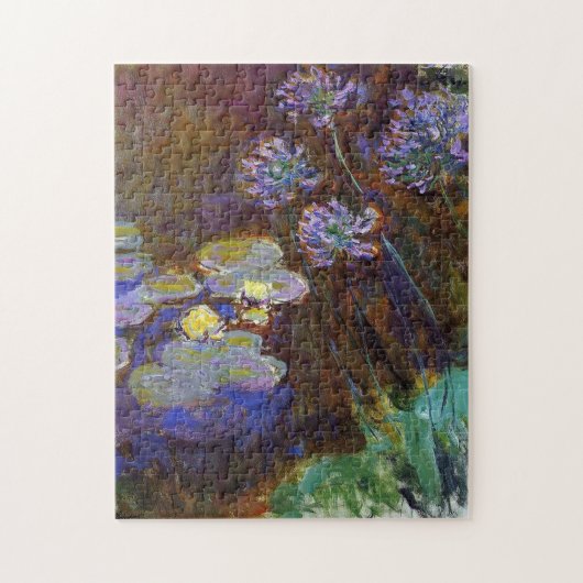 Water Lilies en Agapanthus Monet Fine Art Legpuzzel (Verticaal)