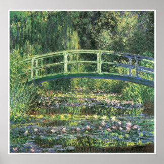 Water Lilies en Japanse brug, 1899 Poster