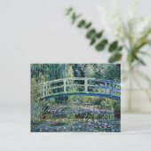 "Water Lilies en Japanse brug" Briefkaart (Staand voorkant)