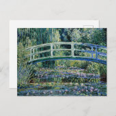 "Water Lilies en Japanse brug" Briefkaart (Voorkant / Achterkant)