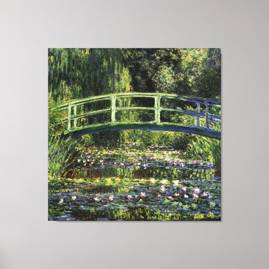 Water Lilies en Japanse brug Canvas Afdruk (Voorkant)
