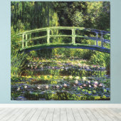 Water Lilies en Japanse brug Canvas Afdruk (Insitu (Houten vloer))