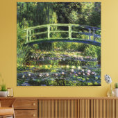 Water Lilies en Japanse brug Canvas Afdruk (Insitu (Woonkamer))