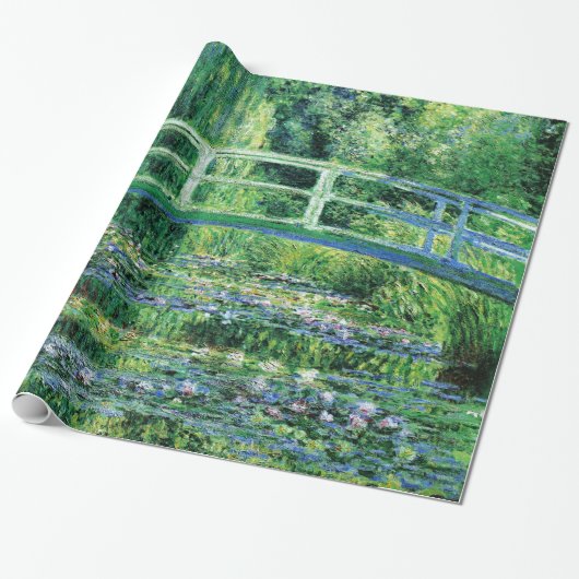 Water Lilies en Japanse brug, Claude Monet Cadeaupapier (Uitgerold)