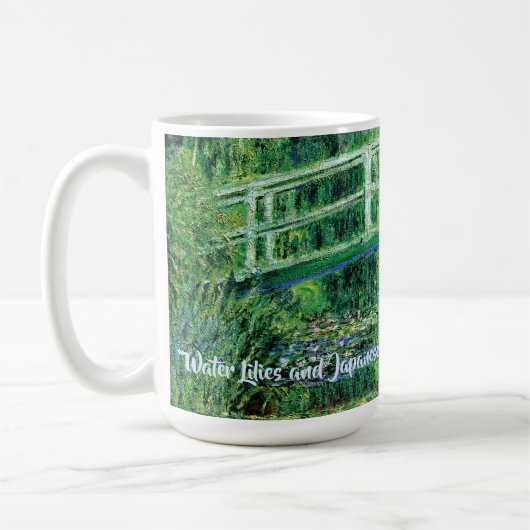 Water Lilies en Japanse brug, Claude Monet Koffiemok (Links)