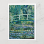 Water Lilies en Japanse brug door Monet Briefkaart<br><div class="desc">Dit oliesschilderij is "Water Lilies and Japans Bridge",  gemaakt in 1899 door de Franse impressionistische kunstenaar Oscar Claude Monet (1840-1926).    Het is onze Fine Art Series nr. 100.</div>