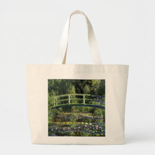 Water Lilies en Japanse brug Grote Tote Bag