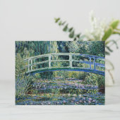 "Water Lilies en Japanse brug" Kaart (Staand voorkant)