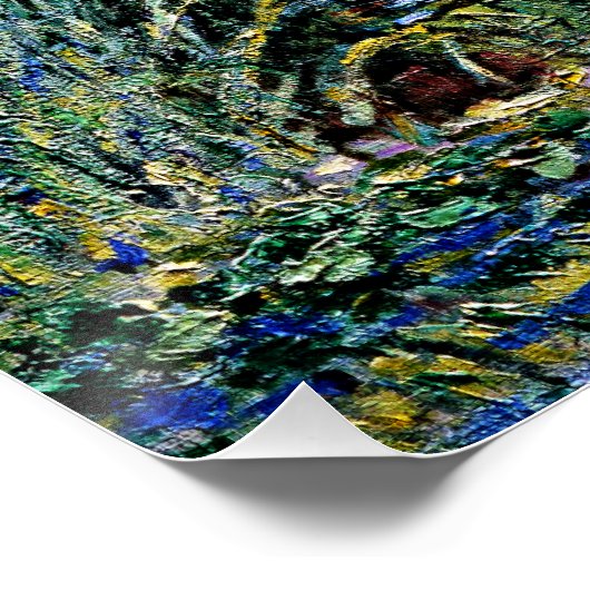 "Water Lilies en Japanse brug" Perfect Poster (Hoek)