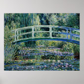 Water Lilies en Japanse brug Poster (Voorkant)