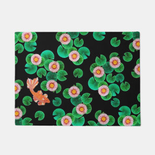 Water Lilies en Koi Fish Deurmat