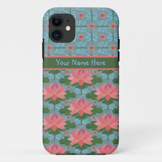 Water Lilies en libellen: iPhone 5/5s Hoesje (Achterkant)