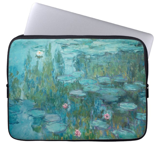 Water Lilies, Fine Art Oil Painting, Claude Monet Laptop Sleeve (Voorkant)