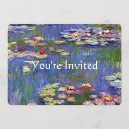Water Lilies Fine Art Wedding Kaart