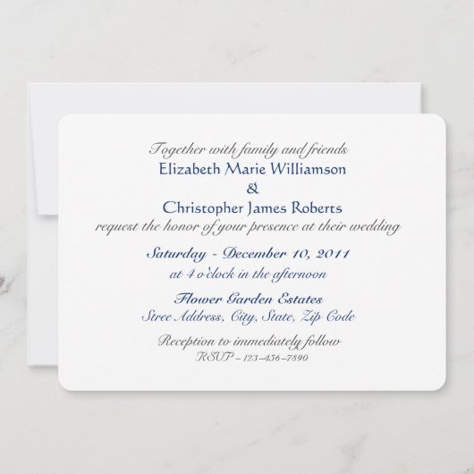 Water Lilies Fine Art Wedding Kaart (Achterkant)